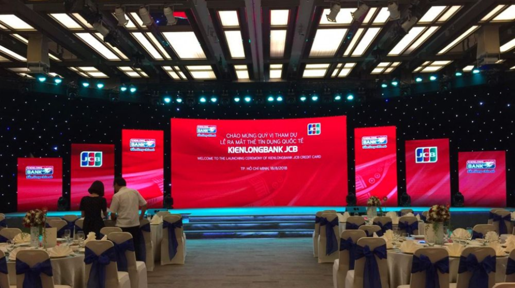 Màn hình led p3 được thi công lắp đặt cho hội nghị kienlongbank