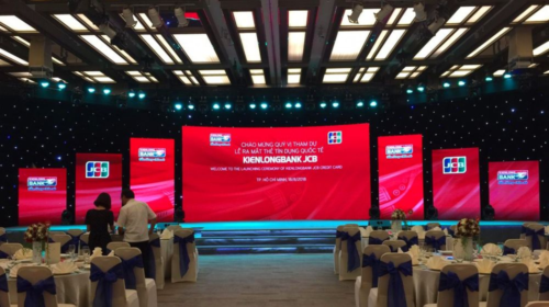 Màn hình led p3 được thi công lắp đặt cho hội nghị kienlongbank