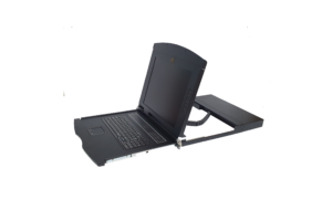 17" 1U single rail LCD w/8 port DB-15 KVM Switch - AL-V708L